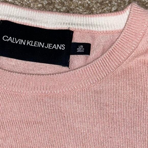 Calvin Klein Performance Woman's Pink sweater Top w/ Logo SZ LG lightweight - Picture 8 of 8